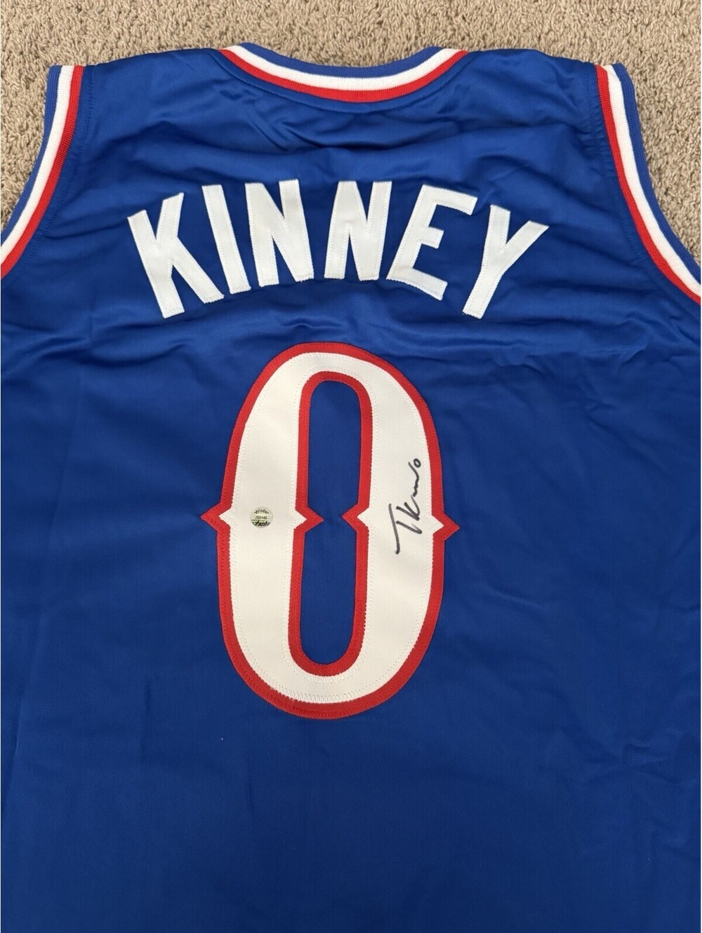 Taylen Kinney Signed Jersey, Kansas Jayhawks Blue, Wilder COA